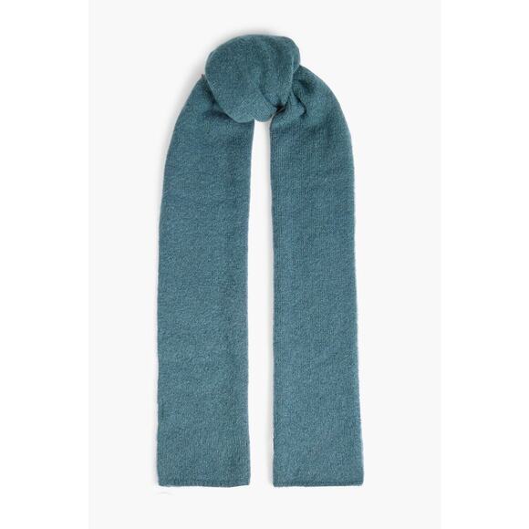 Fusalp Brushed Knitted Scarf In Blue - Picture 2 of 5